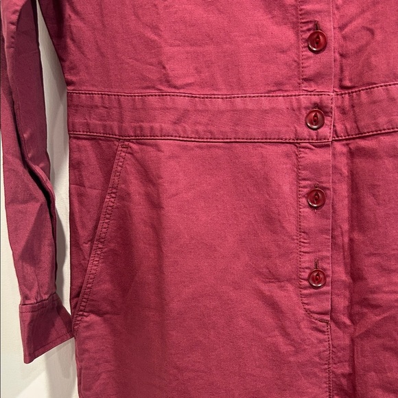 Outerknown organic cotton linen Women's Burgundy Jumpsuit coveralls medium new - Picture 3 of 7